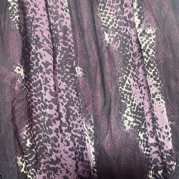 Y2K Whimsigoth Mob Wife Snakeskin Purple Maxi Dress Xhilaration M - Picture 5 of 8